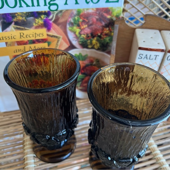 Vintage Set Of 2 Franciscan Madeira Smoke Brown Water Goblets Stemware Glasses - Picture 5 of 5